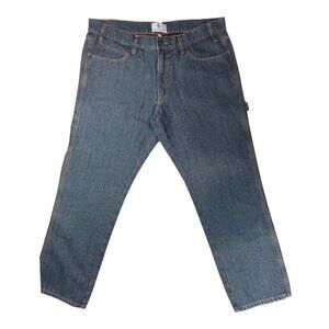 IG INSULATED GEAR Relaxed Fit Carpenter Jeans 38x32 Buffalo‎ Plaid Flannel-Lined